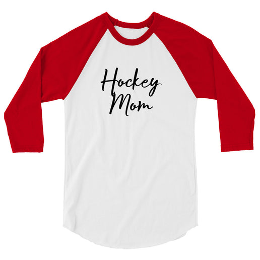 Hockey Mom 3/4 sleeve raglan shirt baseball / softball type shirt