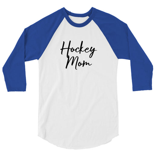 Hockey Mom 3/4 sleeve raglan shirt baseball / softball type shirt