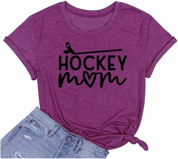 Qrupoad Hockey is My Favorite Season T Shirt Women Ice Hockey Player Gift Shirts Summal Casual Graphic Tees Tops