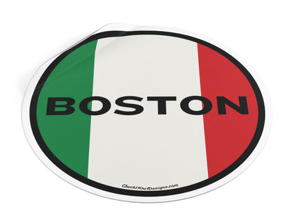 Italian Boston Round Vinyl Stickers (Outdoor/Indoor- 3 sizes)