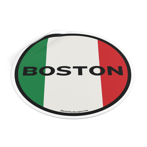 Italian Boston Round Vinyl Stickers (Outdoor/Indoor- 3 sizes)