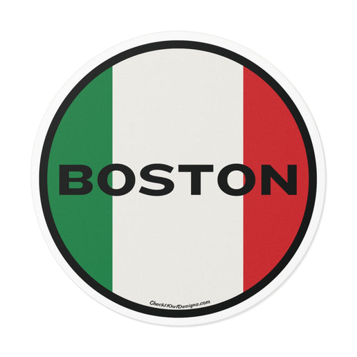 Italian Boston Round Vinyl Stickers (Outdoor/Indoor- 3 sizes)