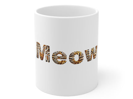 MEOW Tiger print Ceramic Mug 11oz