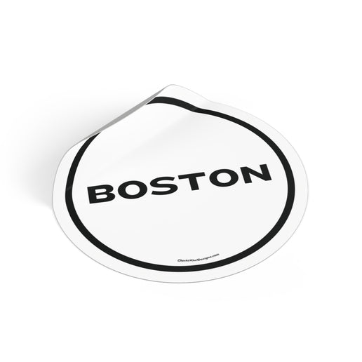 Boston Round Vinyl Stickers (Outdoor/Indoor- 3 sizes)