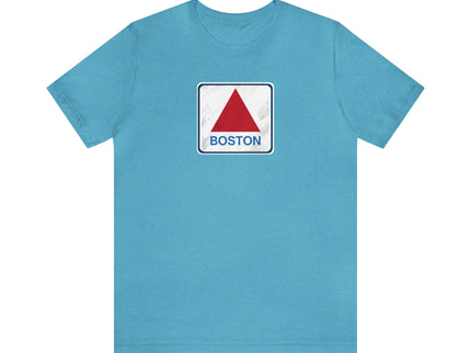 Boston Historical Sign (Distressed version) - Soft Unisex Jersey Short Sleeve Tee