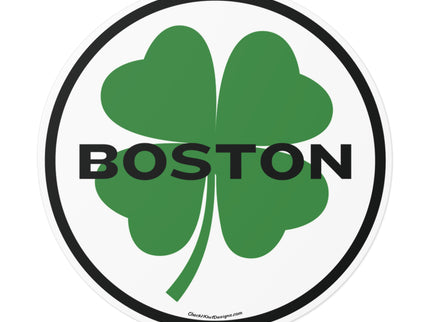 Irish Boston Round Vinyl Stickers (Outdoor/Indoor- 3 sizes)