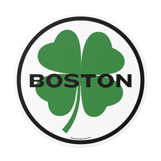 Irish Boston Round Vinyl Stickers (Outdoor/Indoor- 3 sizes)