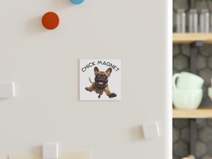 Chick Magnet -  French Bulldog - Square Magnet