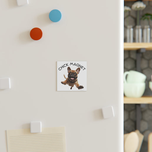 Chick Magnet -  French Bulldog - Square Magnet