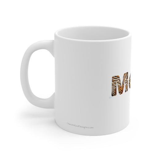 MEOW Tiger print Ceramic Mug 11oz