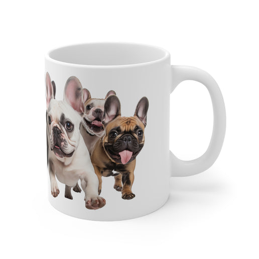 French Bulldogs running Ceramic Mug 11oz