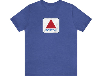 Boston Historical Sign (Distressed version) - Soft Unisex Jersey Short Sleeve Tee