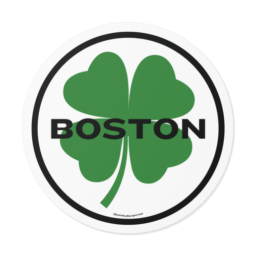 Irish Boston Round Vinyl Stickers (Outdoor/Indoor- 3 sizes)