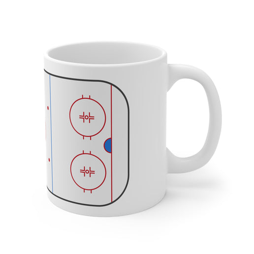 Hockey Rink Illustration Ceramic Mug 11oz