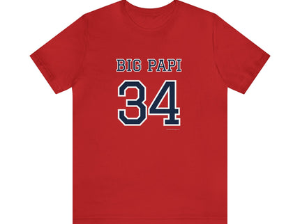 BIG PAPI - 34 - Soft Unisex Jersey Short Sleeve Tee