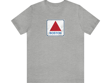 Boston Historical Sign (Distressed version) - Soft Unisex Jersey Short Sleeve Tee