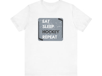 Eat, Sleep, Hockey, Repeat - Soft- Unisex Jersey Short Sleeve Tee