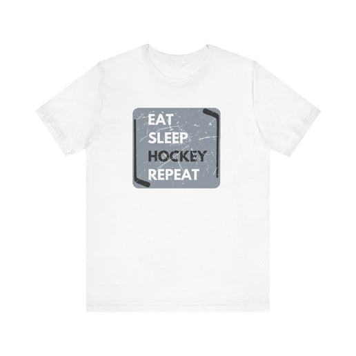 Eat, Sleep, Hockey, Repeat - Soft- Unisex Jersey Short Sleeve Tee