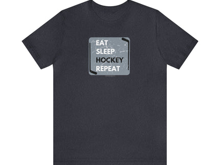 Eat, Sleep, Hockey, Repeat - Soft- Unisex Jersey Short Sleeve Tee