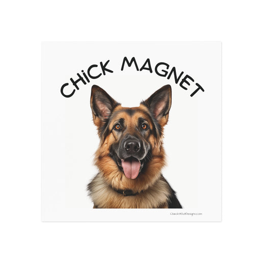 Chick Magnet - German Shepard Adult - Square Magnet