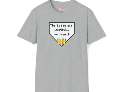 Bases are loaded and so am I - Funny Baseball Softball Unisex Softstyle T-Shirt