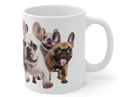 French Bulldogs running Ceramic Mug 11oz