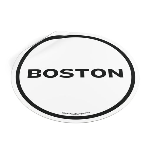 Boston Round Vinyl Stickers (Outdoor/Indoor- 3 sizes)