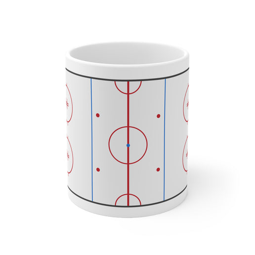 Hockey Rink Illustration Ceramic Mug 11oz