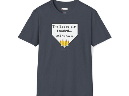 Bases are loaded and so am I - Funny Baseball Softball Unisex Softstyle T-Shirt