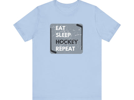 Eat, Sleep, Hockey, Repeat - Soft- Unisex Jersey Short Sleeve Tee
