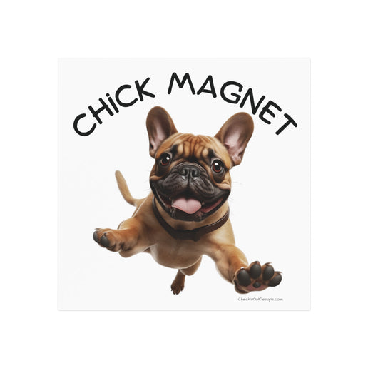 Chick Magnet -  French Bulldog - Square Magnet