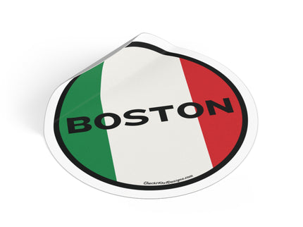 Italian Boston Round Vinyl Stickers (Outdoor/Indoor- 3 sizes)