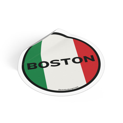 Italian Boston Round Vinyl Stickers (Outdoor/Indoor- 3 sizes)