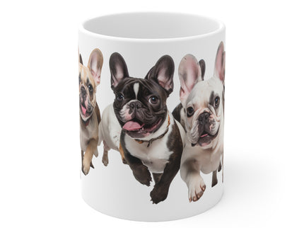 French Bulldogs running Ceramic Mug 11oz