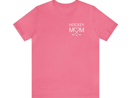 Hockey Mom Heart and Sticks - Soft Comfortable Jersey Short Sleeve Tee