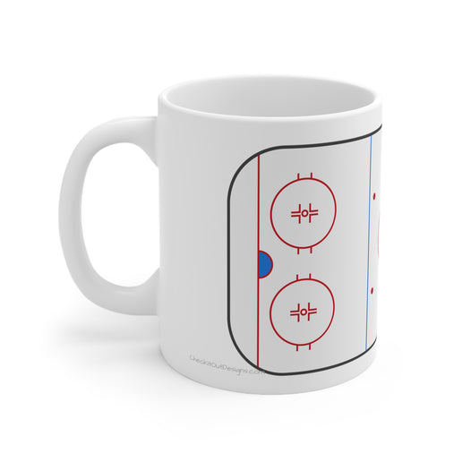 Hockey Rink Illustration Ceramic Mug 11oz