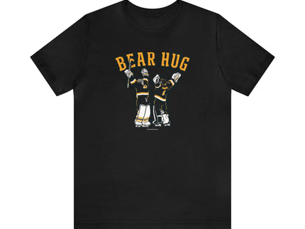 Bear Hug Boston Hockey - Soft Comfortable Unisex Jersey Short Sleeve Tee