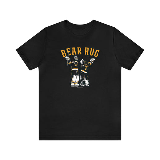 Bear Hug Boston Hockey - Soft Comfortable Unisex Jersey Short Sleeve Tee