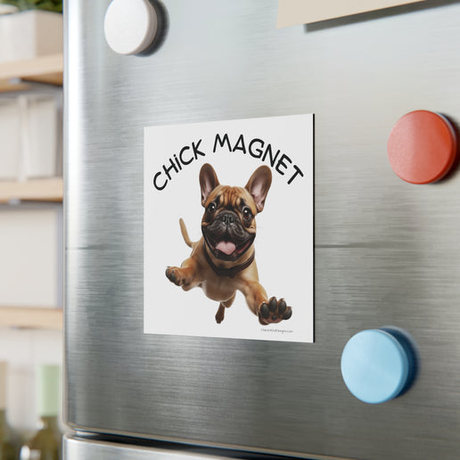 Chick Magnet -  French Bulldog - Square Magnet