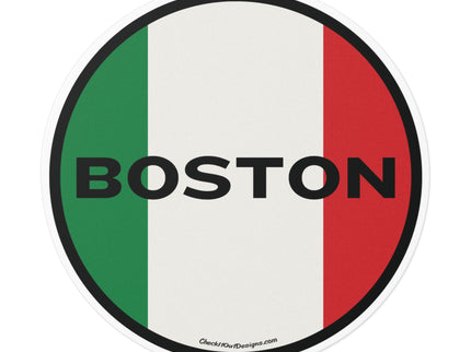 Italian Boston Round Vinyl Stickers (Outdoor/Indoor- 3 sizes)