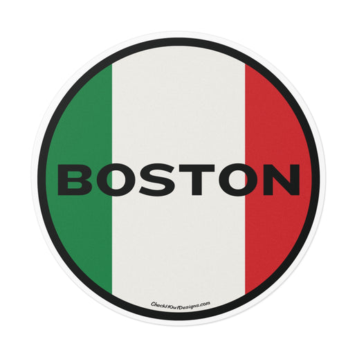 Italian Boston Round Vinyl Stickers (Outdoor/Indoor- 3 sizes)