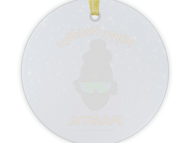 PASTA Happy Holidays Glass Ornament
