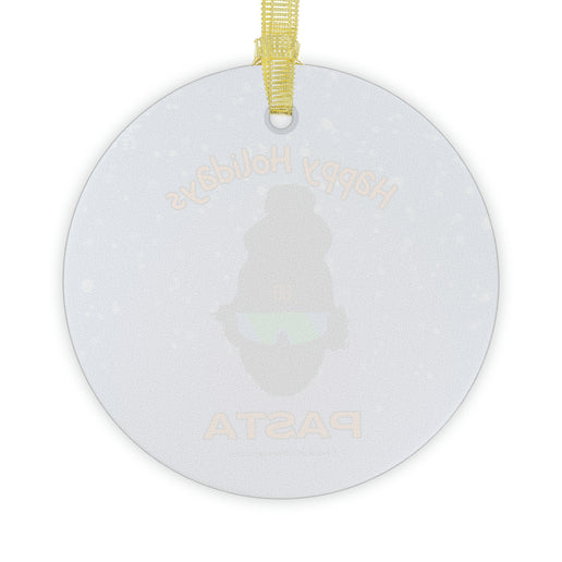 PASTA Happy Holidays Glass Ornament