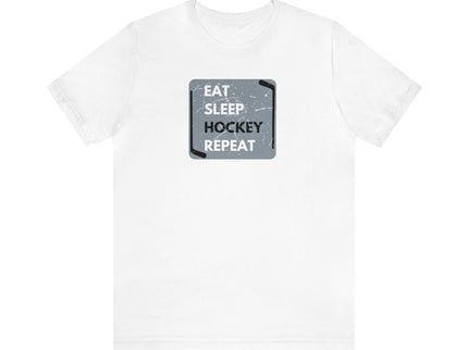 Eat, Sleep, Hockey, Repeat - Soft- Unisex Jersey Short Sleeve Tee