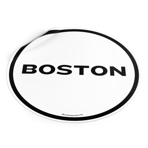 Boston Round Vinyl Stickers (Outdoor/Indoor- 3 sizes)