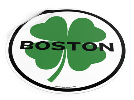 Irish Boston Round Vinyl Stickers (Outdoor/Indoor- 3 sizes)