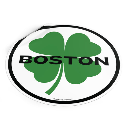 Irish Boston Round Vinyl Stickers (Outdoor/Indoor- 3 sizes)