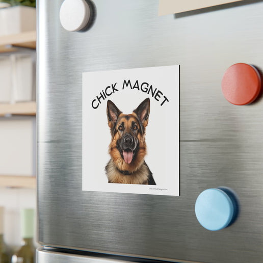 Chick Magnet - German Shepard Adult - Square Magnet