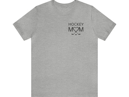 Hockey Mom Heart and Sticks - Soft Comfortable Jersey Short Sleeve Tee