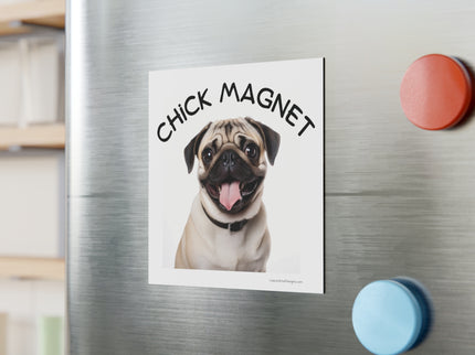 Chick Magnet - Pug - Square Magnet